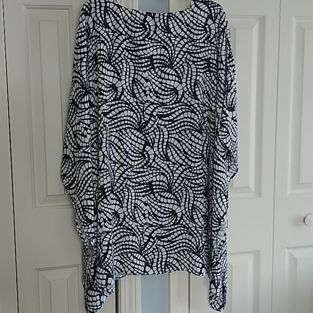 Antthony Original Black White Caftan Top M - Picture 9 of 9